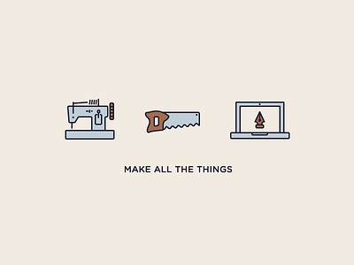 Jack Of All Trades computering hobbies illustrations lines making saw sewing wood working