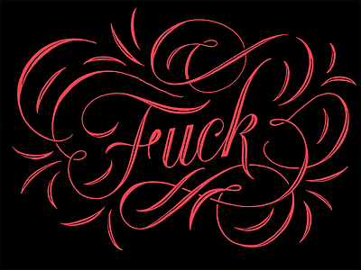 Pretty little "F•ck" ipadpro lettering