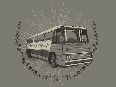 MeWithoutYou bus bus illustration poster screen print vehicle