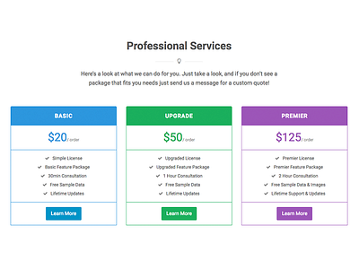 Pricing Tables - WordPress Builder Module builder colors flat prices pricing pricing tables tables template themes wordpress wp