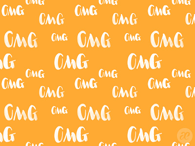 OMG Pattern brush lettering calligraphy lettering omg print