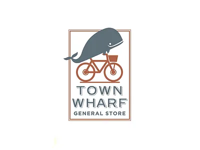 Town Wharf General Store | logo bicycle corporate mark logo mattapoisett whale