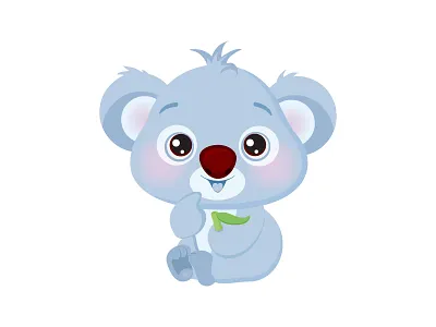 Koala abc alphabet bear cartoon cute illustration koala sweet vector