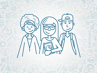 Teen Illustrations activities high school icons illustration line illustration pattern teen teenager youth