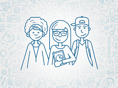 Teen Illustrations activities high school icons illustration line illustration pattern teen teenager youth