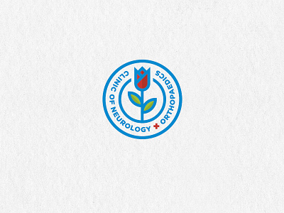 Clinic of neurology and orthopaedics. brain clinic design flower graphic logo medical neurology orthopaedics plant