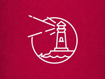 There's a light in this house breaker guidance guides lighthouse line art nautical scene water waves