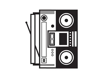 Ghettobot bay area beats boombox dj electronic ghetto blaster ghettobot hip hop illustration la music stereo