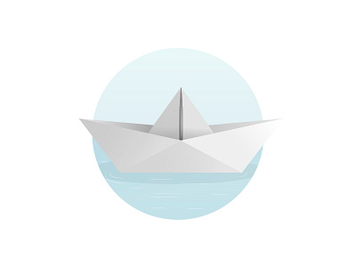 Time to move on. boat illustration origami paper ship