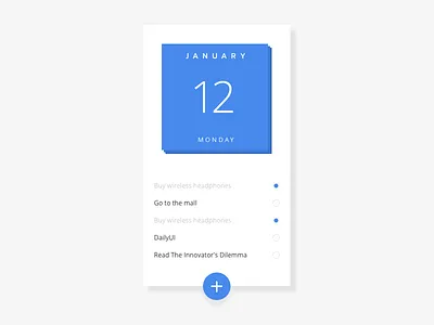 Todo List dailyui list todo ui ux