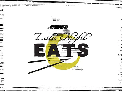 Late Nights Eats Menu Callout branding izakaya menu monoline pittsburgh type vector