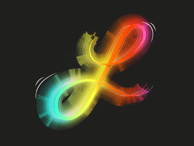 Typefight! Mindbender! colors cursive gradients hologram lettering neon tech typography