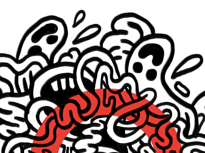 ATCxPB sneak peek black collaboration gnarly guts illustration red typography