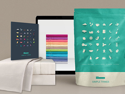 Simple Things Brand Identity Mockup bedding brand identity