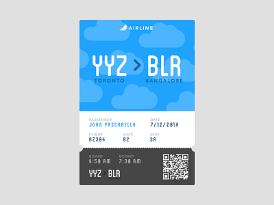 Boarding Pass - DailyUI 024 024 boarding pass challenge daily dailyui tickey travel ui ux
