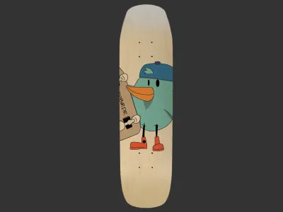 Sk8birdie illustration sk8 skateboard