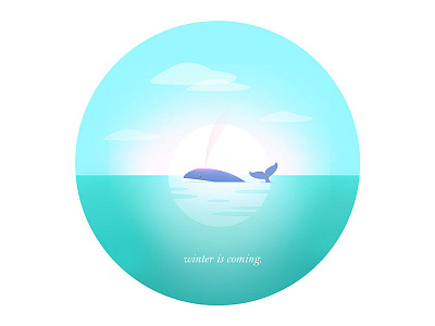 Winter is Coming animals aqua cold drawing gameofthrones illustration ocean sea sketch snow whale winter