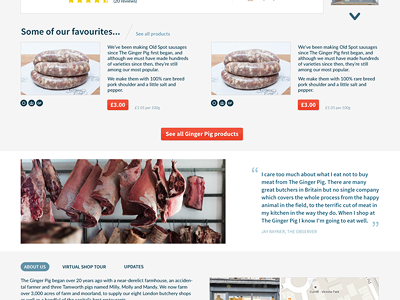 Shop page detail - featured products clean featured products grey hubbub quote shop profile