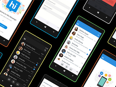 Hike Messenger for Windows Phone chat app clean hike hike messenger minimal mobile app ui ux windows