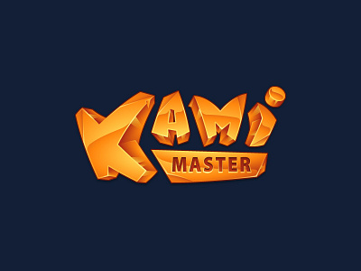 Kami Master Logo design game glossy gold logo master shiny vector