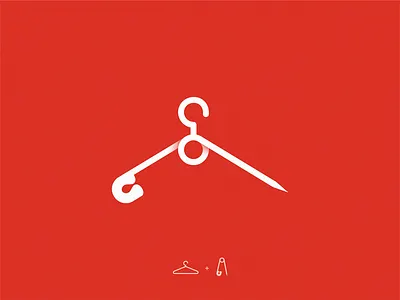 Fashion fashion hanger icon logo pin symbol
