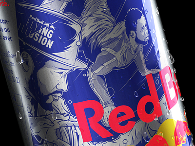 Red Bull Flying Illusion Can France aro aroone breakdance can character flyingillusion flyingsteps france illustration redbull vector