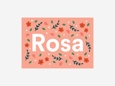 Rosa Birth Card announcement baby birth birthcard botanical card floral flowers girl illustration rose roses