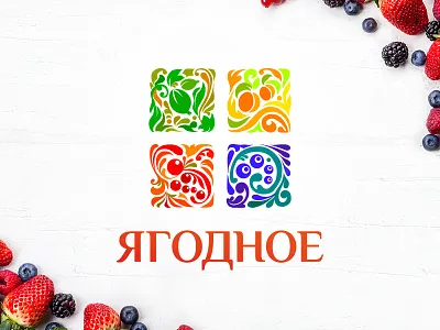 Logo For Ecovillage berry brand farm logo nature organic village