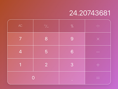 Daily UI #004 - Calculator calculator daily ui