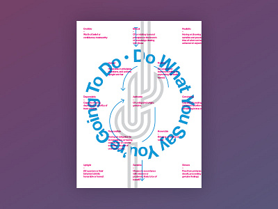 Do What You Say grid illustration overlay poster