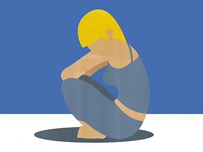 Progress blue girl illustration illustrator photoshop pose vector