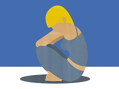 Progress blue girl illustration illustrator photoshop pose vector