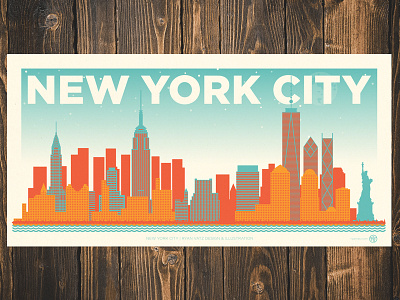 New York City design graphic design layout new york city nyc poster sky texture vintage