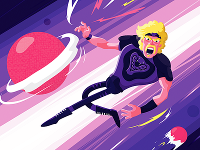 Dodgeball ball ben stiller cell character cobra design dodgeball illustration lightning movie poster tribute