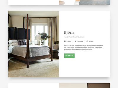 Hemma Room Card bb bnb guest house hemma holiday house one page resort split screen theme wordpress