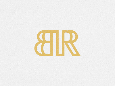 BR monogram brand branding design gold golden logo logotype monogram simple texture type typography