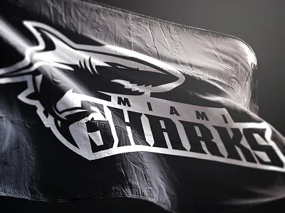 Miami Sharks Flag Football II branding flag football logo sports team
