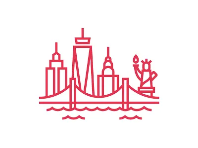 New York City brand brooklyn bridge city empire state building fesyuk icon illustration marco new york city nyc partners statue of liberty