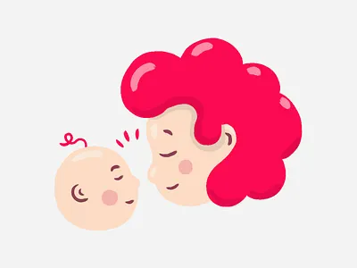 Moment app babies baby character chat design illustration love mom moment mother sticker