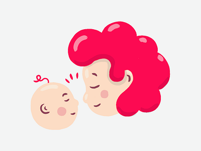 Moment app babies baby character chat design illustration love mom moment mother sticker