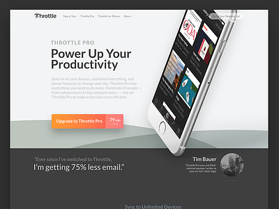 Redesigned Pro Page email mail pro productivity redesign web app web page