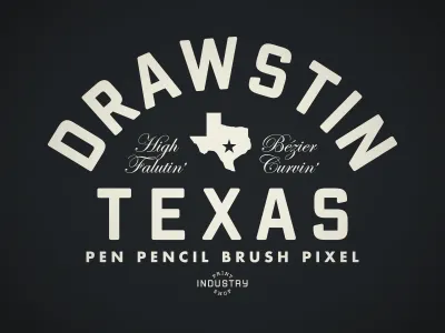 Drawstin Texas t-shirt design apparel austin bobby dixon industry industry print shop lettering texas typography