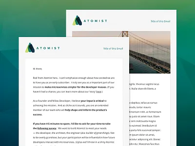 Atomist Email Newsletter atomist email newsletter web