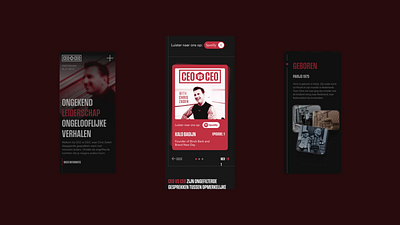 CEO VS CEO - Mobile Version design graphic design mobile mobile version motion graphics podcast podcast webdesign responsive design ui user interface website design