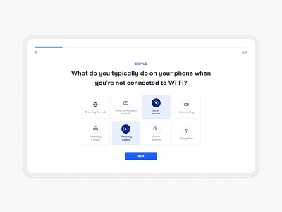 Phone Plan Selection Quiz product design uxui