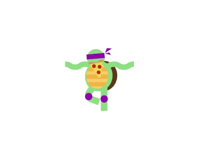 Pizza day illustration motion ninja pizza tmnt turtle
