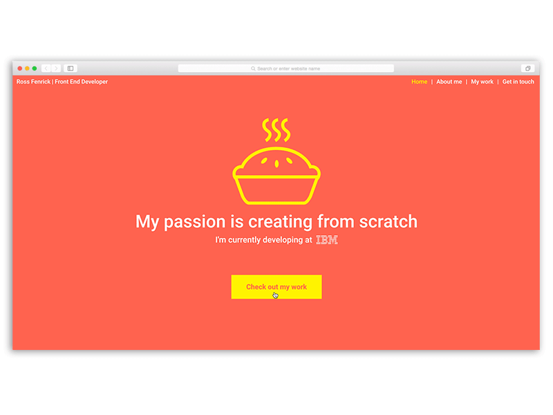 Sneak peek of my new site animation css css animation front end portfolio portfolio animation ui ux