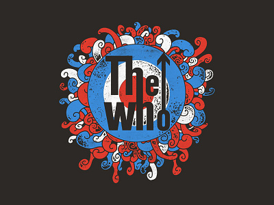 The Who - Squiggles british classic rock illustration the who tshirt uk