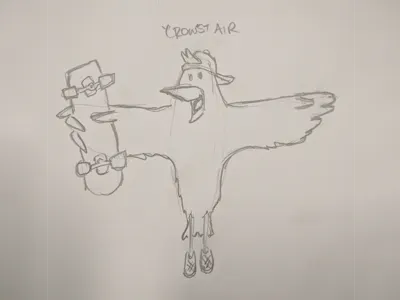 Crowst Air Sketch sk8birds sketch