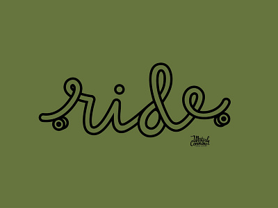 ride design lettering ride rollerskate script skate skateboard tshirt type typography